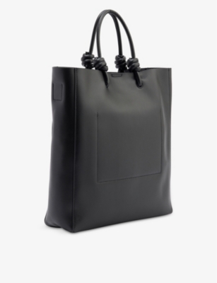 JIL SANDER Giro brand-embossed leather tote bag