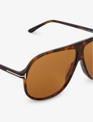 Tom Ford Mens Dark Havana Roviex Tf998/s Spencer Acetate Aviator Sunglasses  | ModeSens