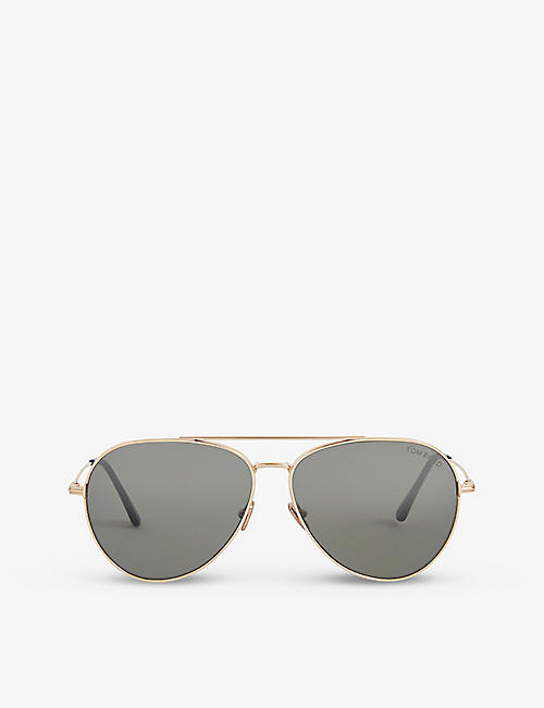 TOM FORD: Dashel aviator metal sunglasses