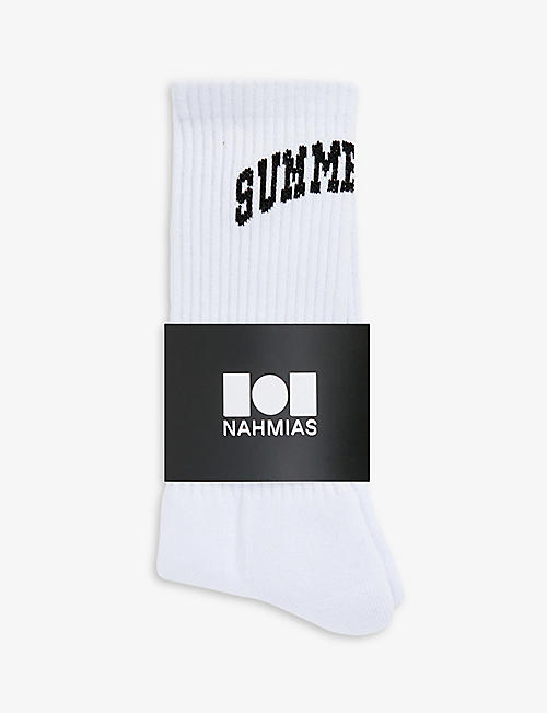 NAHMIAS: Summerland slogan cotton-blend socks