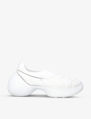 Givenchy White Fabric Tk-360 Slip On Sneakers In White/oth