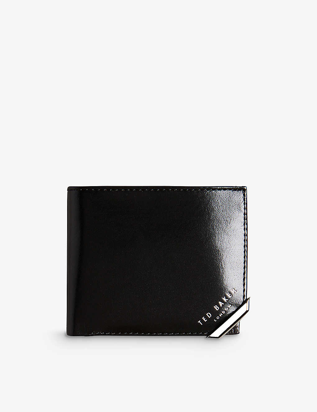 Ted Baker Black Kornerr Logo-embossed Bifold Leather Wallet