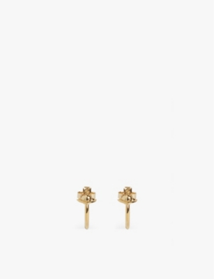 VIVIENNE WESTWOOD JEWELLERY: Vera small brass hoop earrings