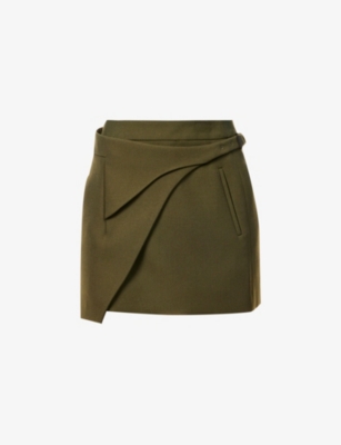Wardrobe.nyc Wardrobe. Nyc Wrap Skirt Mini In Military