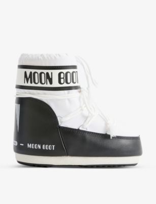 Moon Boot Mb Icon Low Glitter Woman Ankle Boots Pink Size 8-9.5 Plastic In White