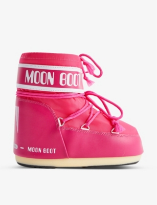 Moon Boot Logo-print Lace-up Snow Boots In Bougainvillea