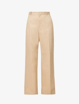 Polo Ralph Lauren Mid-rise Straight-leg Trousers In Tan