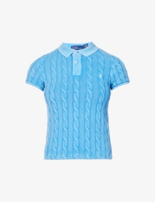 POLO RALPH LAUREN Wimbledon Logo-Embroidered Striped Cotton-Jersey Polo  Shirt for Men