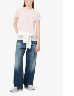 POLO RALPH LAUREN: Brand-embroidered Round-Neck Cotton-Jersey T-Shirt