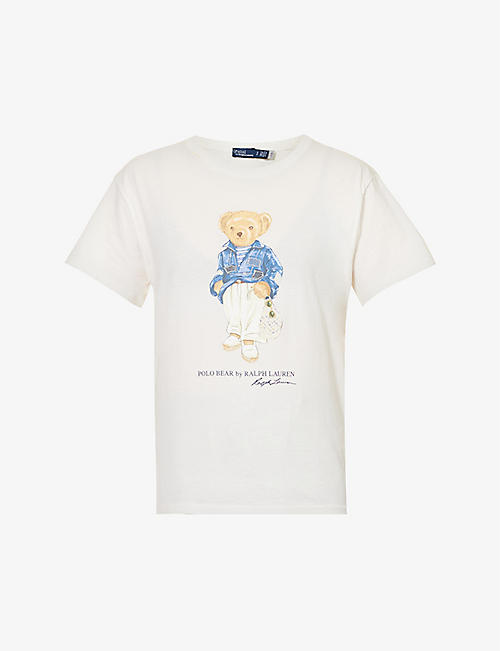 POLO RALPH LAUREN：Polo Bear 印花平纹针织棉 T 恤