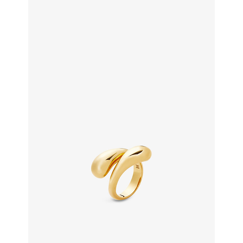 Shop Missoma Savi Double-band Recycled 18ct Yellow-gold-plated Vermeil Sterling-silver Ring