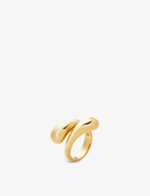 MISSOMA: Savi double-band 18ct yellow-gold-plated vermeil sterling-silver ring