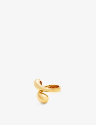 MISSOMA: Savi double-band 18ct yellow-gold-plated vermeil sterling-silver ring