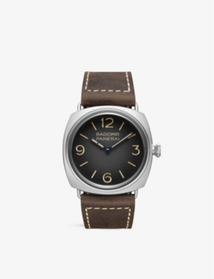 Shop Panerai Men's Black Pam01334 Radiomir Origine Stainless-steel And Leather Manual Watch