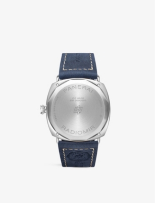 Shop Panerai Men's Blue Pam01335 Radiomir Origine Stainless-steel And Leather Manual Watch