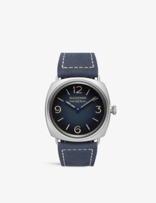 PANERAI: PAM01335 Radiomir Origine stainless-steel and leather manual watch