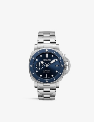 Panerai Mens Blue Pam02068 Submersible Blu Notte Stainless-steel Automatic Watch