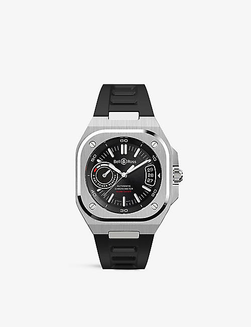 BELL & ROSS: BRX5R-BL-ST/SRB stainless-steel automatic watch
