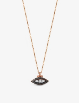 The Alkemistry Womens 14ct Rose Gold Eye Small 14ct Rose-gold And 0.03ct Diamonds Necklace