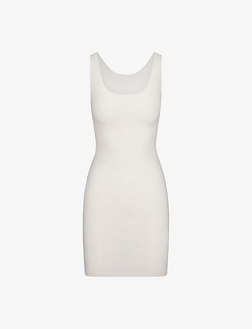 SKIMS: Sleep slim-fit stretch-cotton mini dress