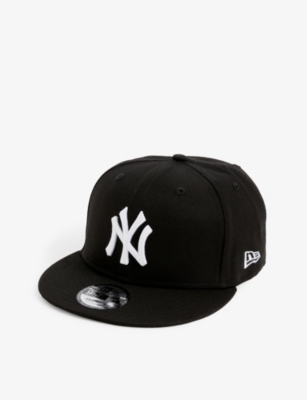 New Era Mens Black White 9forty New York Yankees Cotton Baseball Cap