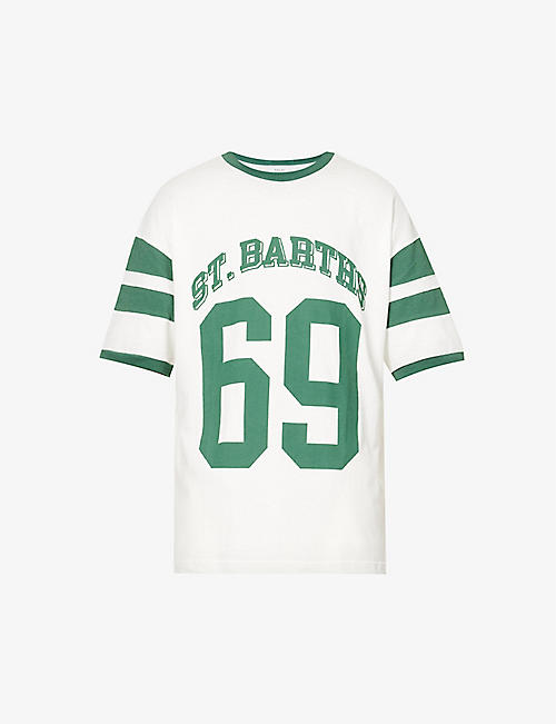 RHUDE: 69 Ringer graphic-print oversized-fit cotton-jersey T-shirt
