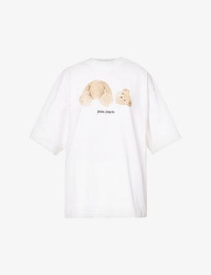 PALM ANGELS: Bear-print cotton-jersey T-shirt