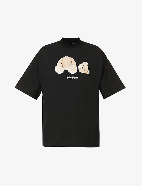 PALM ANGELS: Bear-print cotton-jersey T-shirt
