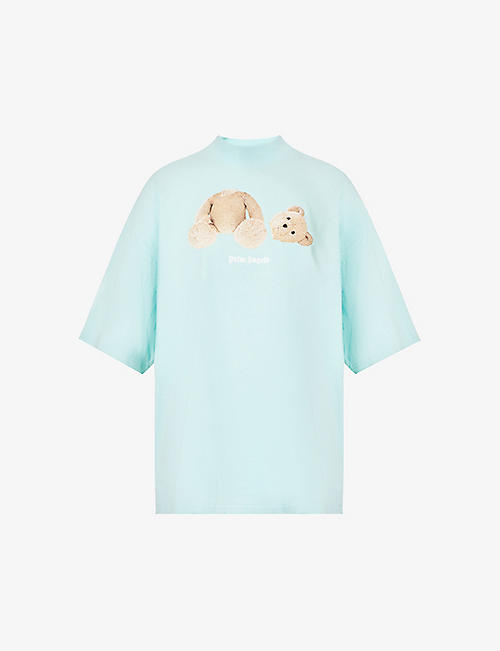 PALM ANGELS: Bear-print cotton-jersey T-shirt