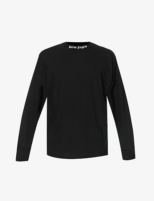 PALM ANGELS: Oversized logo-print cotton-jersey T-shirt