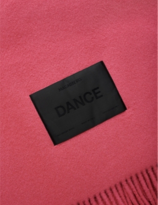 Shop Magniberg Pink Bold Tassel-trimmed Wool Blanket 150cm X 250cm
