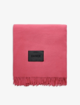 MAGNIBERG: Bold tassel-trimmed wool blanket 150cm x 250cm