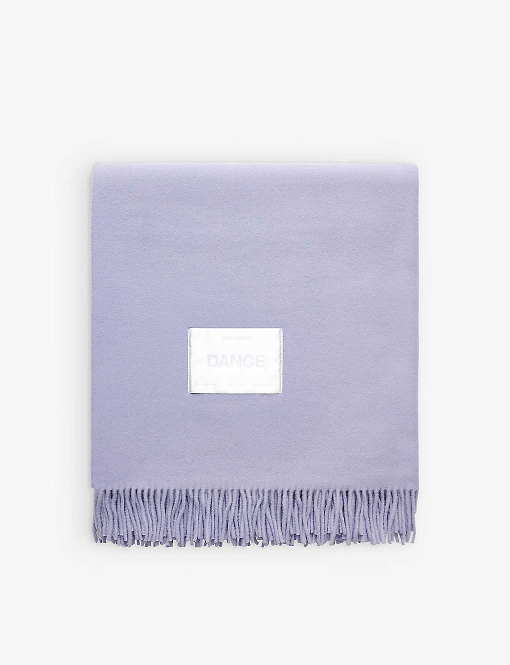 Magniberg Purple Bold Tassel-trimmed Wool Blanket 150cm X 250cm