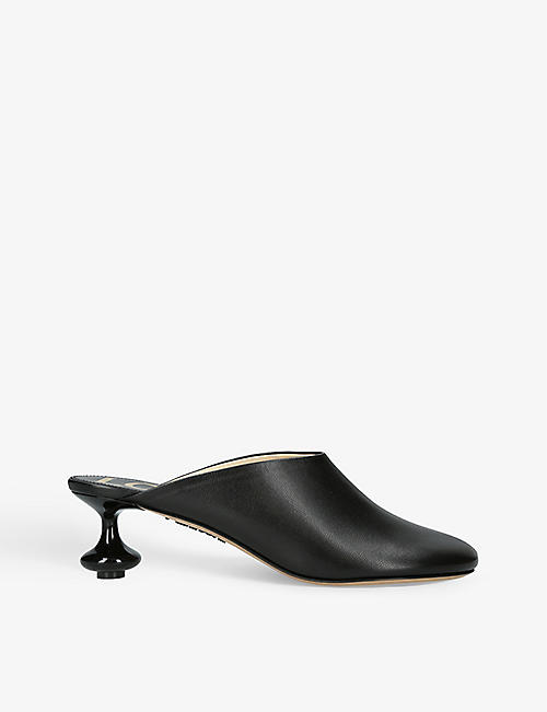 LOEWE: Toy sculpted-heel leather heeled mules