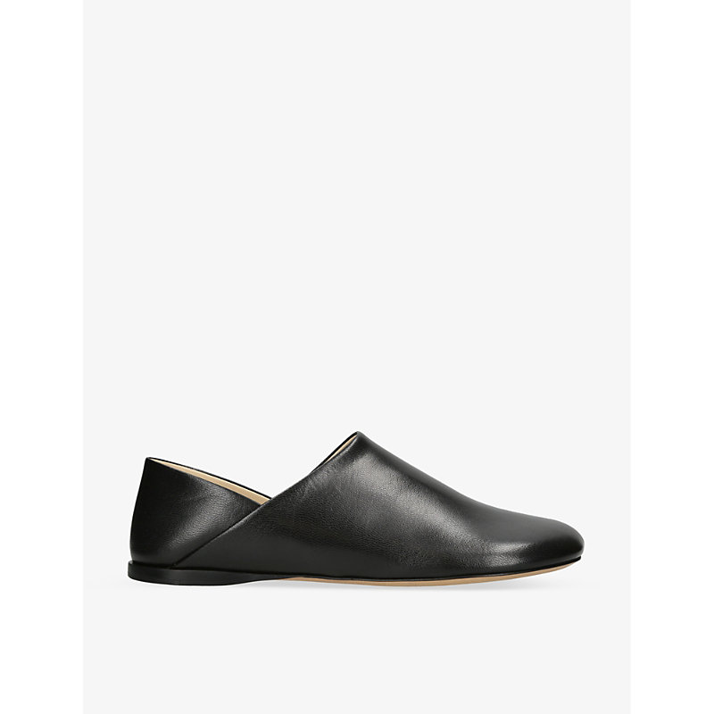 Shop Loewe Women's Black Toy Slip-on Leather Loafers