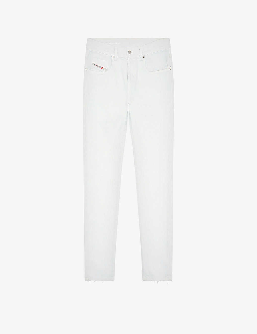 Shop Diesel Men's White 2019 D-strukt Brand-patch Slim-fit Stretch-denim Jeans
