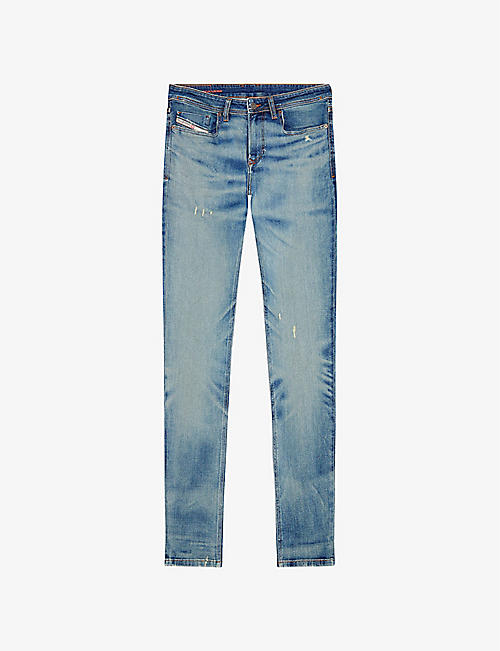 DIESEL: 1979 Sleenker faded-wash slim-fit stretch jeans