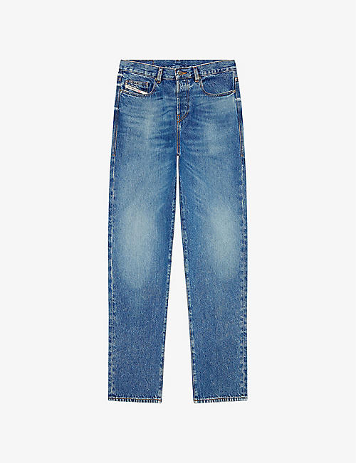 DIESEL: 2020 D-Viker straight-leg mid-rise jeans