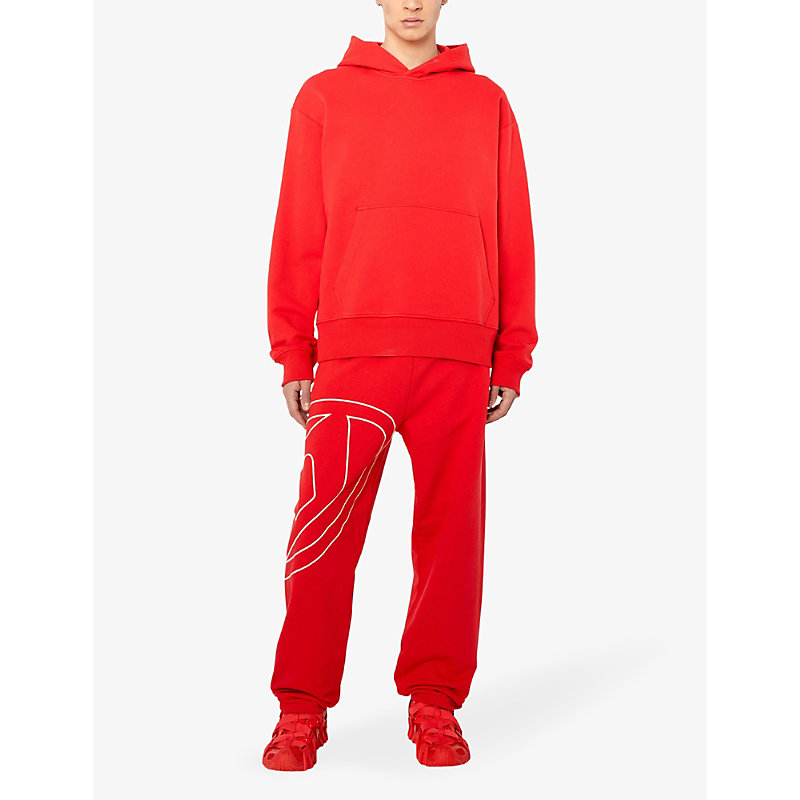 Shop Diesel P-marky-megoval Logo-embroidered Cotton-jersey Tracksuit Bottoms In 42g