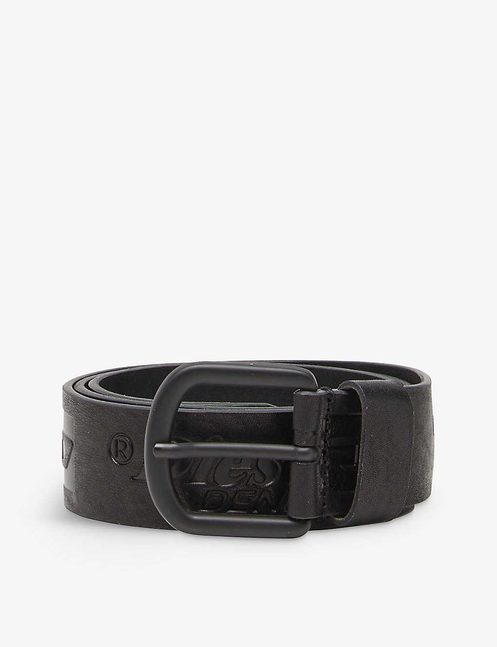 Shop Diesel Mens T8013 B-archive Brand-embossed Leather Belt