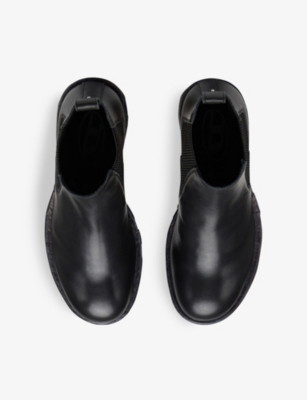 DIESEL: D-Hammer leather Chelsea boots