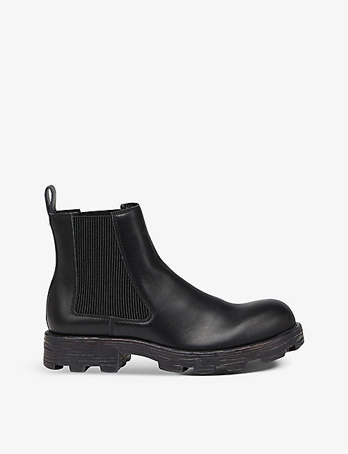 DIESEL: D-Hammer leather Chelsea boots