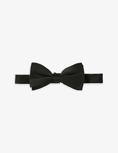 OSCAR JACOBSON: Gathered-centre silk bow tie