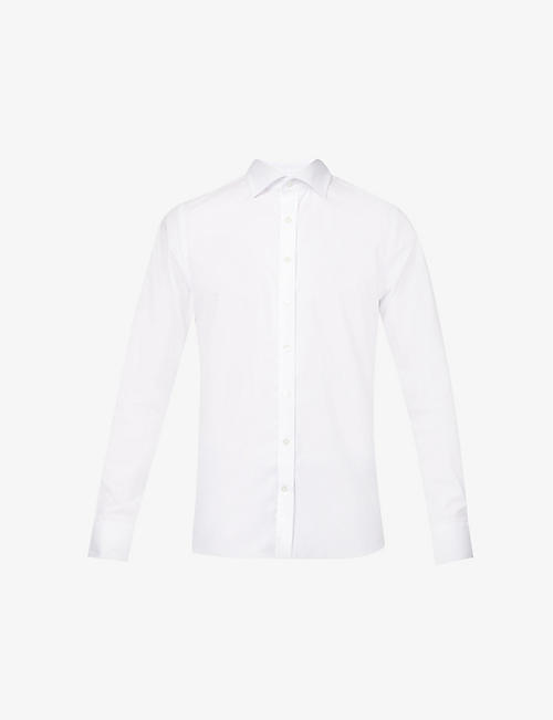 OSCAR JACOBSON: Harry slim-fit cotton-twill shirt