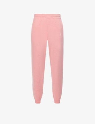 Sporty And Rich Embroidered Cotton-jersey Track Pants In Pink