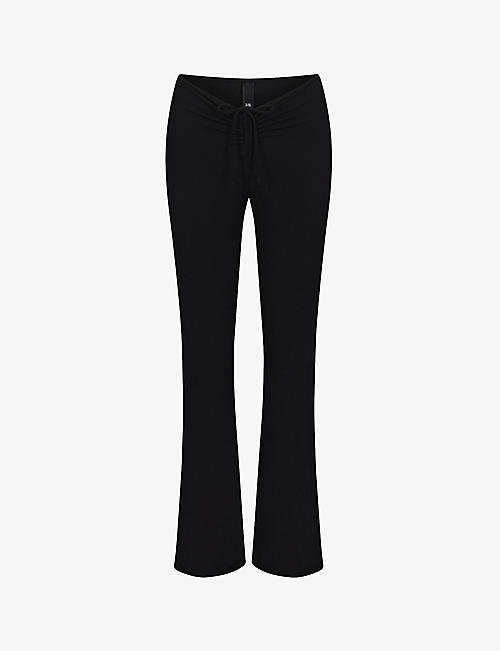 SKIMS: Soft Lounge foldover stretch-woven trousers