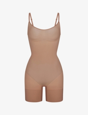 Skims Womens Sienna Sculpt Ruched Stretch-woven Body In Sienna
