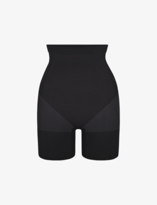 Skims Womens Onyx Sculpt Fitted Stretch-woven Shorts In Onyx