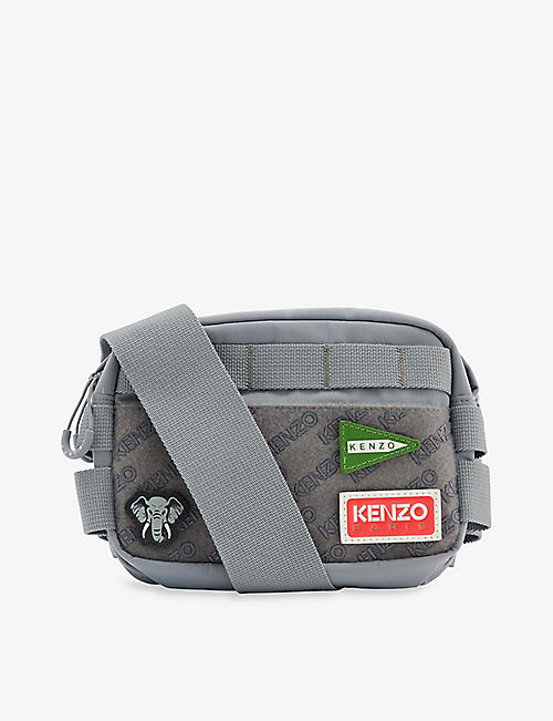 KENZO: Jungle patch-embellished woven cross-body bag