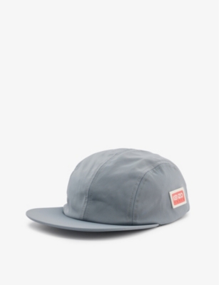 Kenzo Logo-patch Baseball Cap In 94 - Pearl Grey